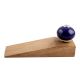 Navy Blue Round Ceramic Wooden Door Stopper